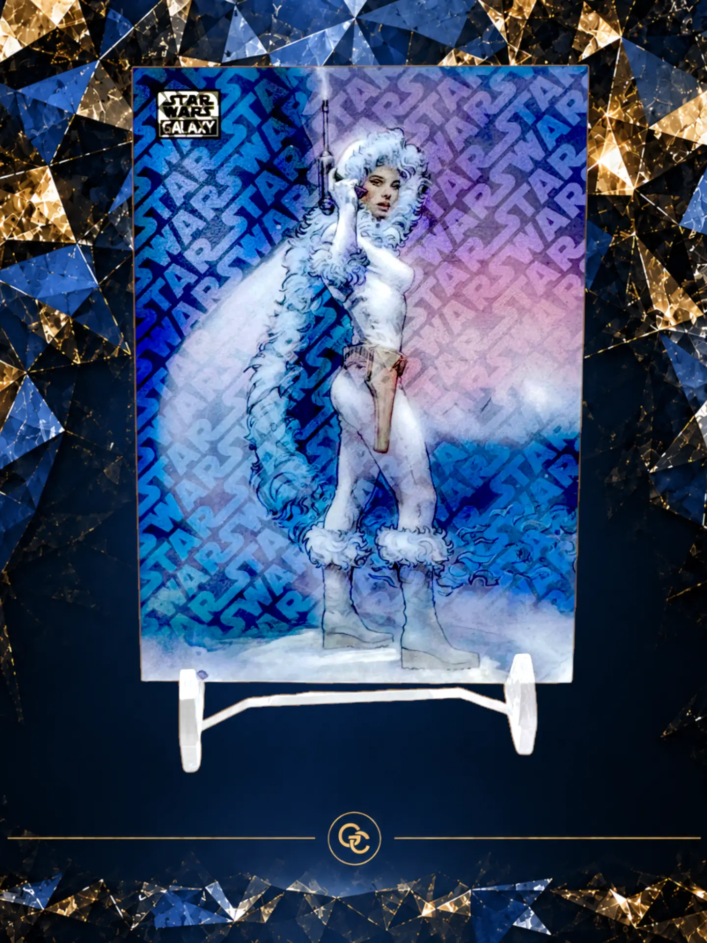 Carte Princess Leia Star Wars Galaxy — illustration Hoth, pièce de collection licences & pop culture