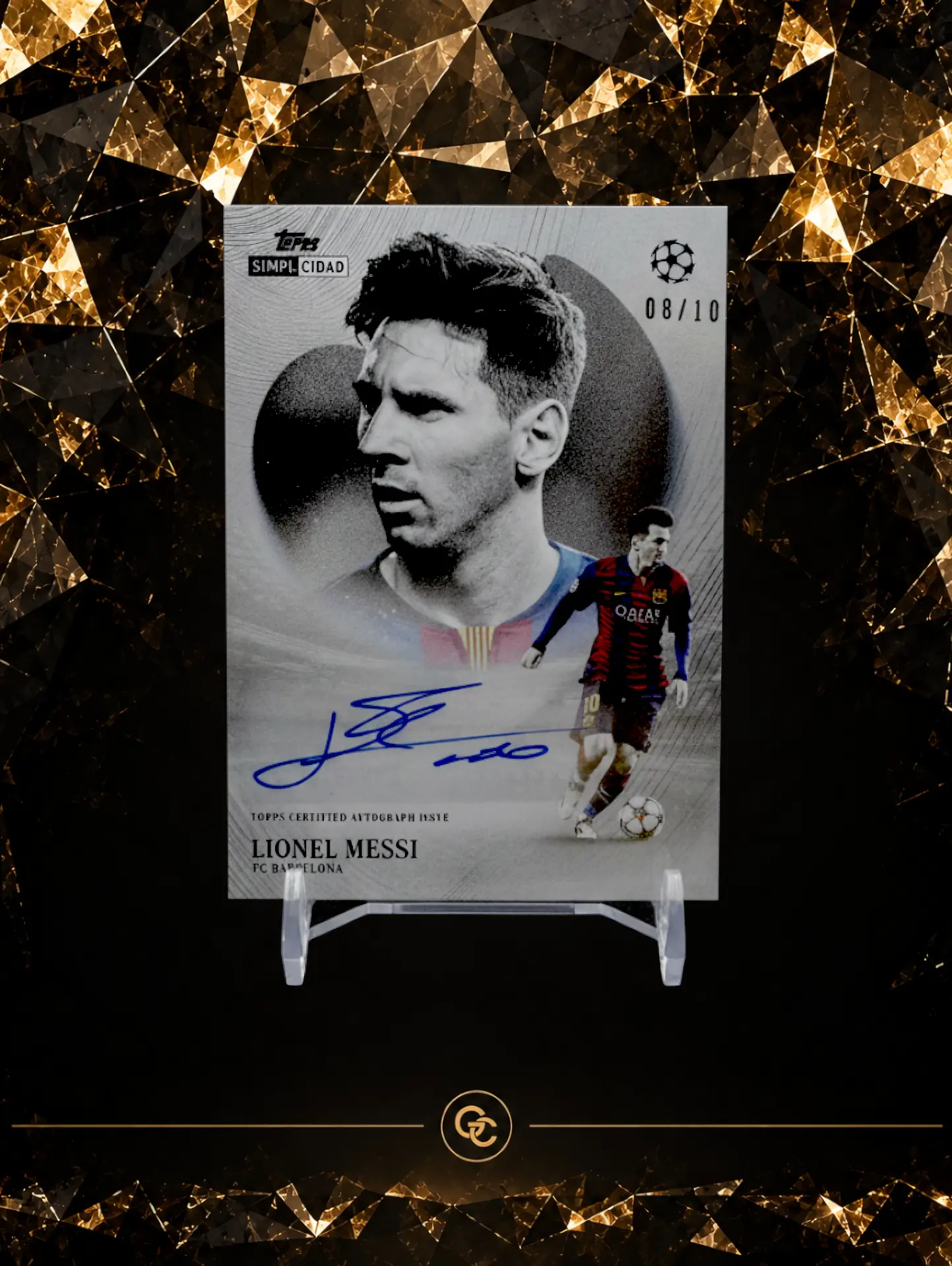 Carte Lionel Messi autographiée — Topps, pièce maîtresse de la collection